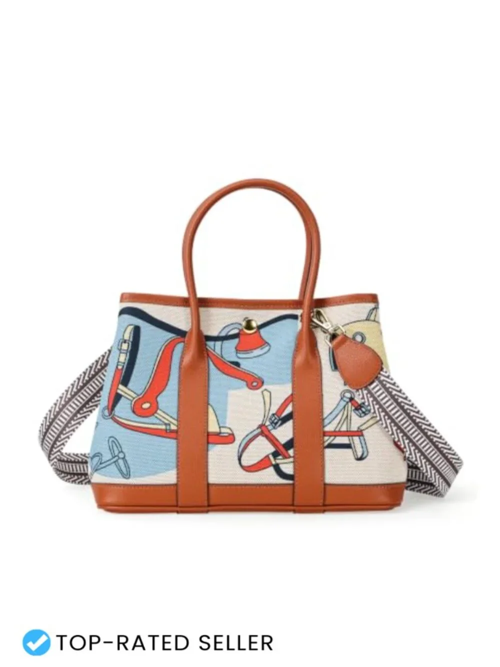 DesKimdo Top Handle Satchel Tote Handbag Shoulder Purse PU Leather Floral